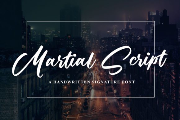Martial Script: A Bold Handwritten Font for Modern Designs
