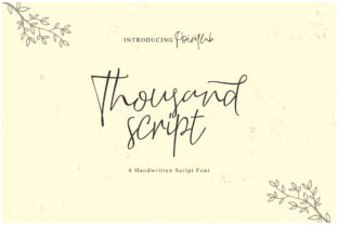 Thousand Script: A Modern Calligraphy Font for Creative Projects